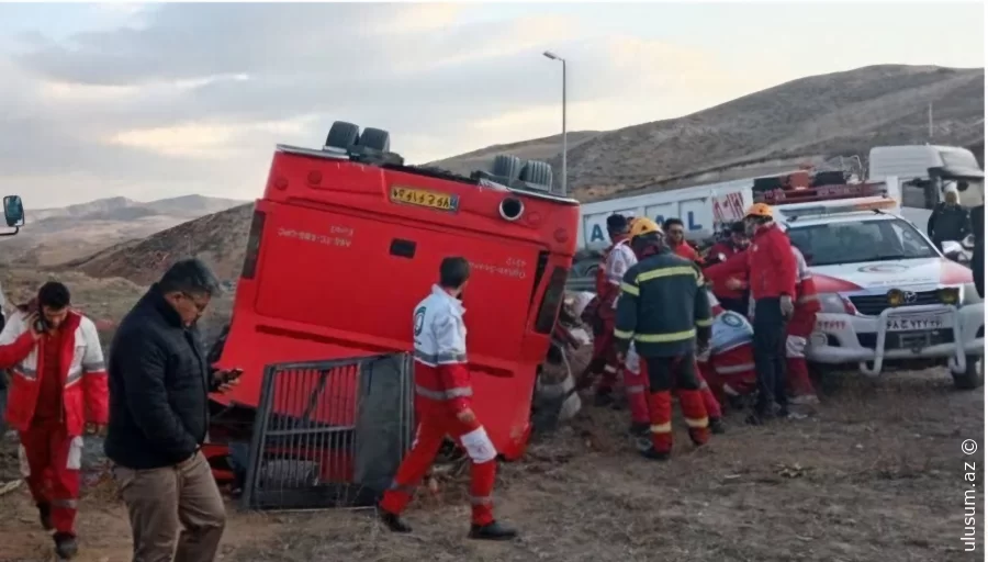 İranda sərnişin avtobusu aşdı: 6 ölü və 18 yaralı var