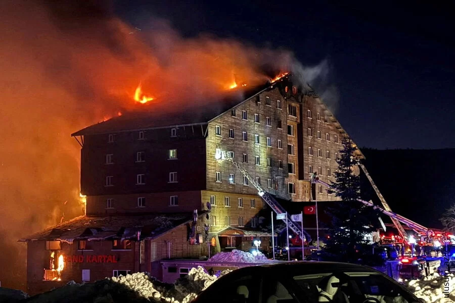 Türkiyədə Grand Kartal otelində baş verən yanğınla bağlı daha iki məmur həbs edilib