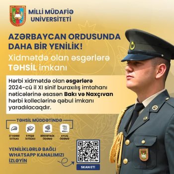 Milli Müdafiə Universitetində daha bir yenilik!