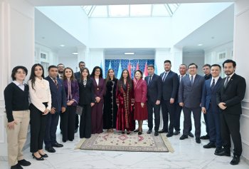 Leyla Əliyeva və Arzu Əliyeva Türk Mədəniyyəti və İrsi Fondunu ziyarət ediblər - FOTO