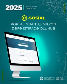 “e-Sosial” Portalına Maraq Artmaqdadır: I Rübdə 3,3 Milyon İstifadə 💻📊