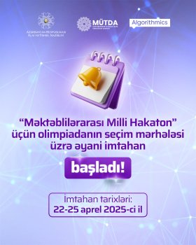 “Məktəblilərarası Milli Hakaton” üzrə seçim mərhələsi başlayıb