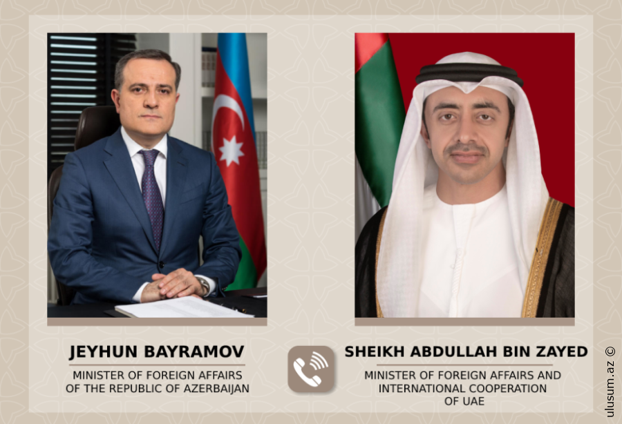 Ceyhun Bayramov və BƏƏ - nin XİN arasında regional təhlükəsizlik müzakirəsi