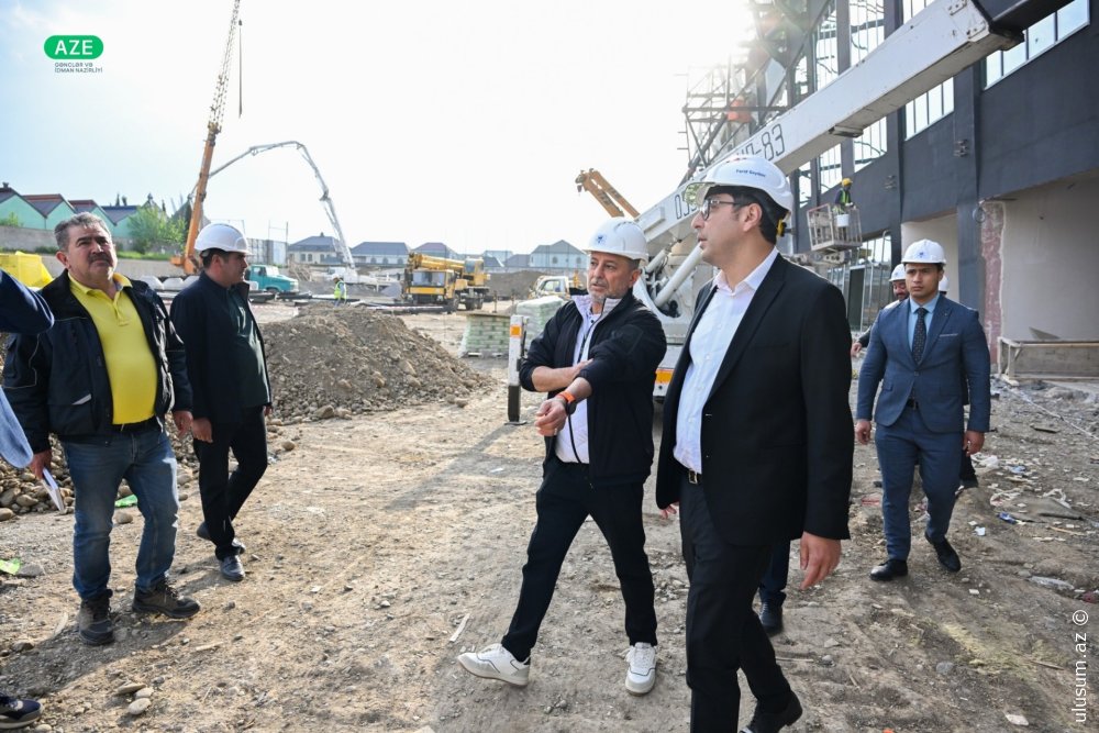 Fərid Qayıbov Göygöl Olimpiya İdman Kompleksində Tikinti İşlərini Yoxlayıb