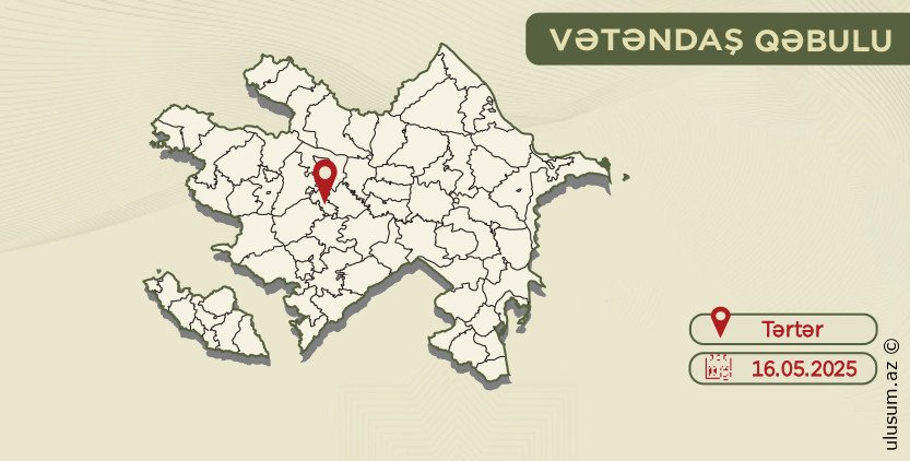 Tərtərdə vətəndaş qəbulu keçiriləcək