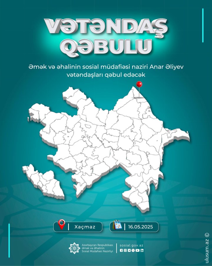 Nazir Anar Əliyev Xaçmazda vətəndaşları qəbul edəcək