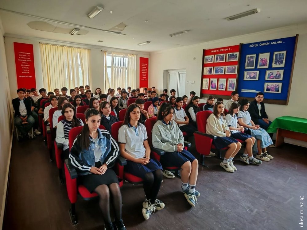 BNMİ Ucarda məktəblilərlə “Narkomaniyaya və erkən nikaha yox deyək” mövzusunda görüş keçirilib