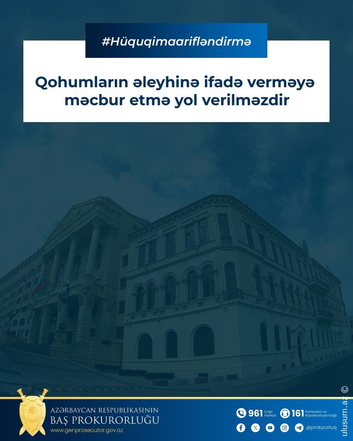 Azərbaycan Respublikasının Baş Prokurorluğunun Məlumatı