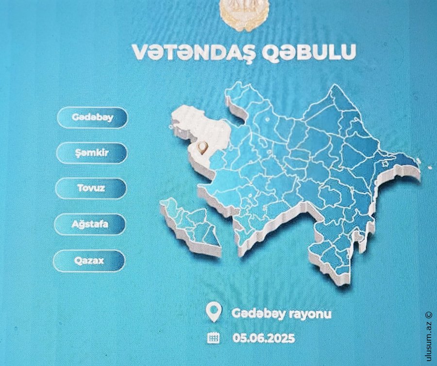 Ədliyyə naziri Gədəbəy rayonunda vətəndaşları qəbul edəcək