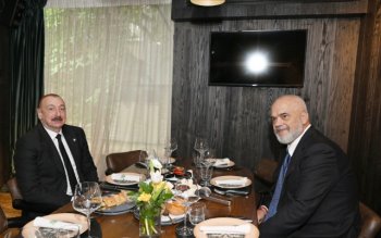 Tiranada nahar görüşü: İlham Əliyev və Albaniyanın baş naziri bir arada