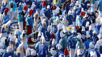 Fransada "smurf rekordu": 3 min adam mavi kostyumda bir araya gəldi - FOTO