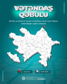 Nazir Anar Əliyev Xaçmazda vətəndaşları qəbul edəcək