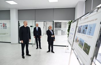 İlham Əliyev Laçın Elektrik Şəbəkəsi Rəqəmsal İdarəetmə Mərkəzinin açılışında
