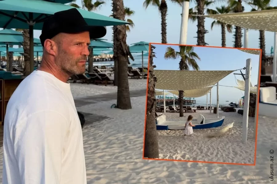 Jason Statham ailəsi ilə Antalyada: "Bu yeri sevirik" - FOTO