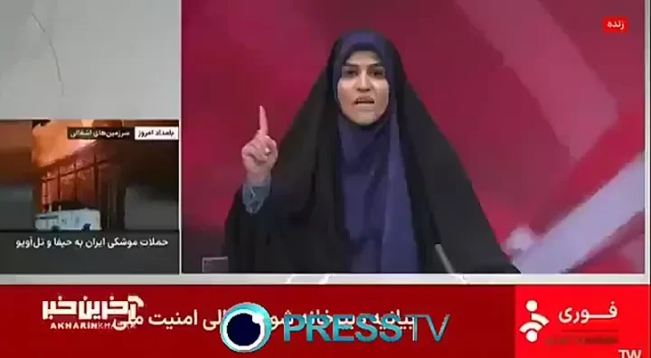 İsrail Tehran mətbuatını susdurur: Canlı yayım zamanı hücum anı lentə alındı