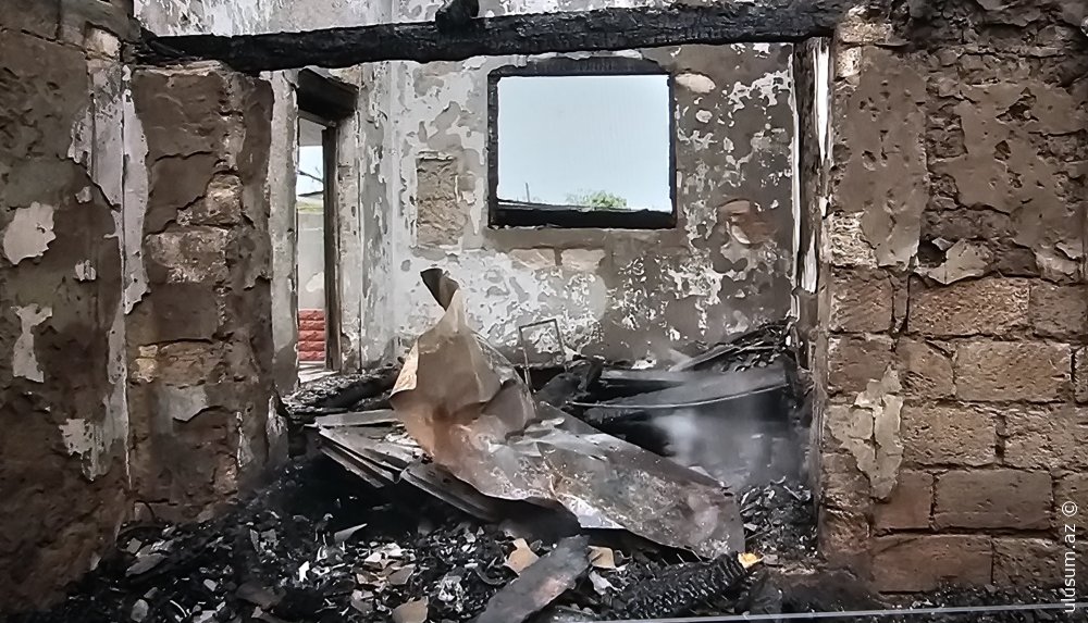 Sabirabadda dəhşətli faciə: Yanğın bir ailənin həyatını məhv etdi! FOTO VİDEO
