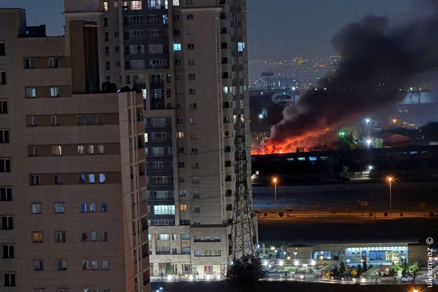İsrail Hərbi Hava Qüvvələri Tehranın Narmaq yaşayış məhəlləsinə zərbə endirib