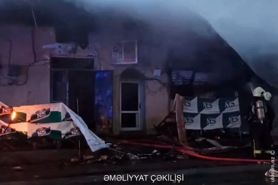 FHN: Sabunçu bazarında dəhşətli yanğın baş verdi - VİDEO