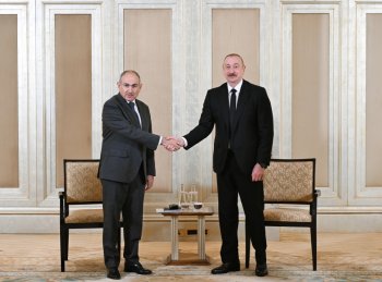 İlham Əliyevin Paşinyanla görüşü keçirilir - FOTO