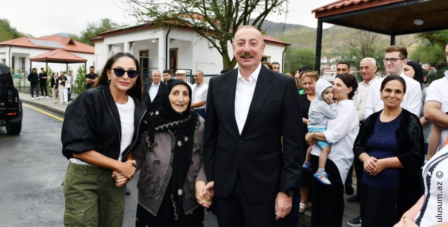 Prezident və birinci xanım Kəlbəcər sakinləri ilə görüş keçirdilər