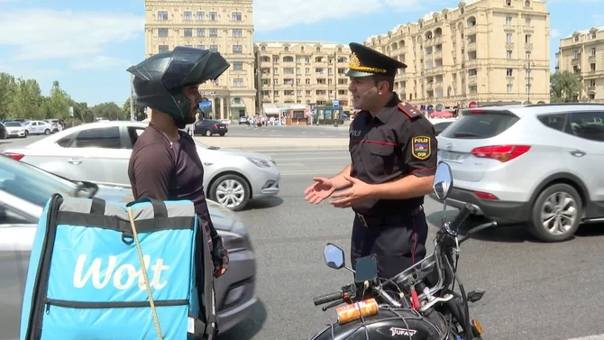 Yol Təhlükəsizliyi: DİN İkitəkərli Nəqliyyat Sürücülərinə Nəzarəti Artırır
