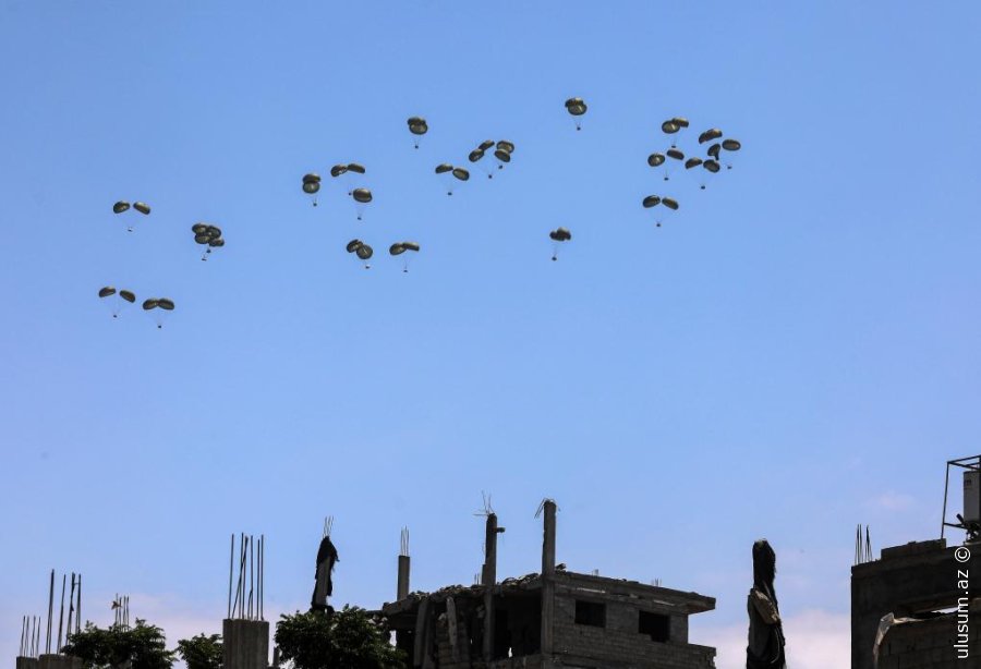 Belçika Hərbi Hava Qüvvələri Qəzzaya 15 ton humanitar yardım atdı