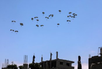 Belçika Hərbi Hava Qüvvələri Qəzzaya 15 ton humanitar yardım atdı