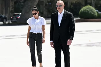 İlham və Mehriban Əliyevlər Murovdağ tunelinin texniki açılışında iştirak ediblər