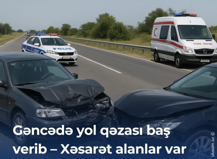 Gəncə şəhərində üç nəfərin xəsarət alması ilə nəticələnən yol qəzası qeydə alınıb.