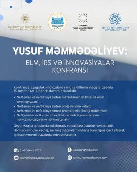 “Akademik Yusuf Məmmədəliyev: Elm, İrs və İnnovasiyalar Konfransı” keçiriləcək