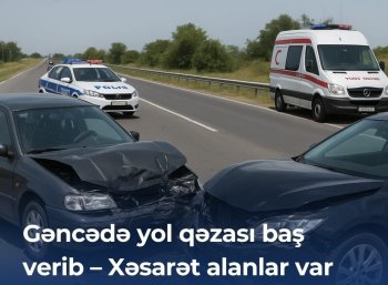 Gəncə şəhərində üç nəfərin xəsarət alması ilə nəticələnən yol qəzası qeydə alınıb.
