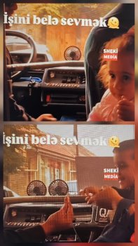 Şəkidə  balaca sərnişinlərini sevindirən avtobus sürücüsü