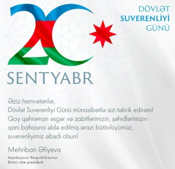 20 Sentyabr – Dövlət Suverenliyi Günü!
