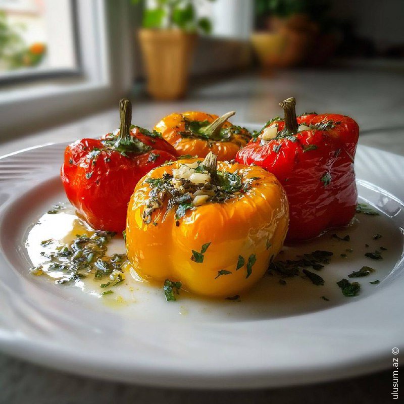 Sobada bişmiş bibərlər