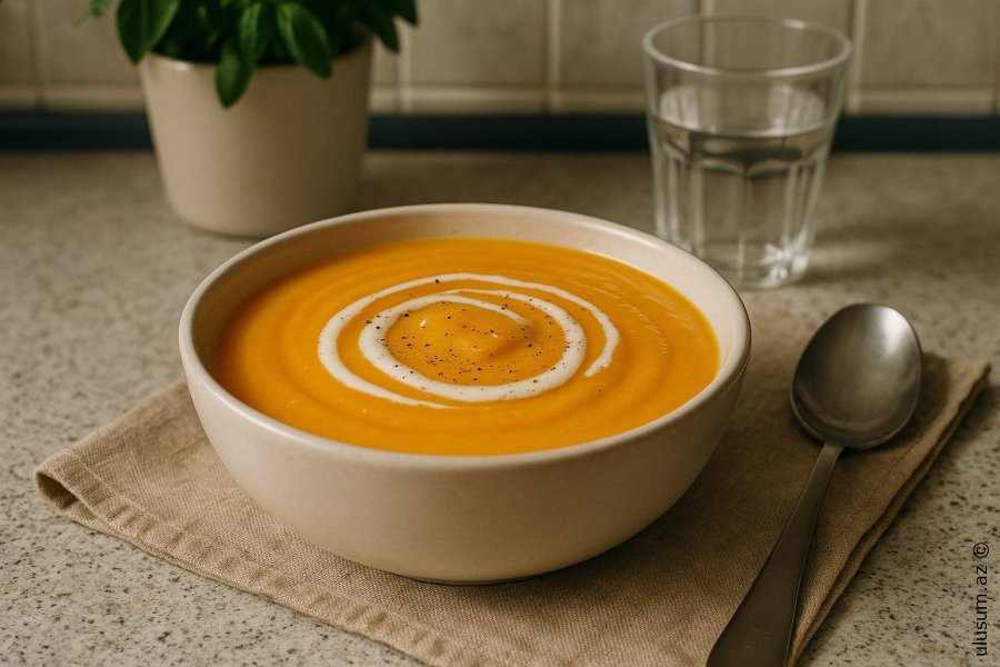 Balqabaq sup-püresi