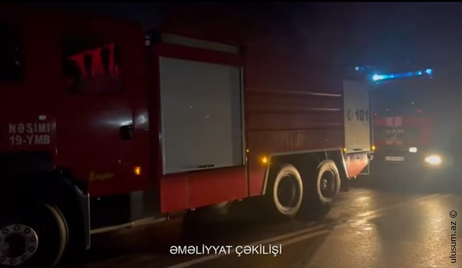 Nərimanov rayonunda  fərdi yaşayış evində yanğın baş verib   VİDEO