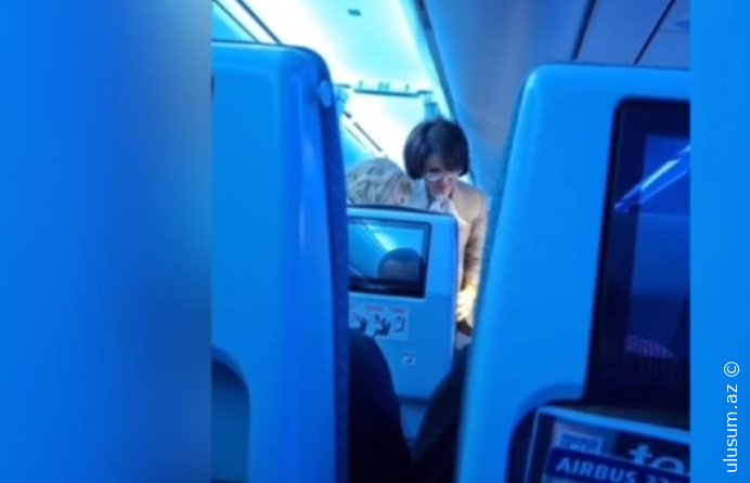 Qazaxıstanın səhiyyə naziri Akmaral Alnəzarova təyyarədə halı pisləşən sərnişinə yardım edib