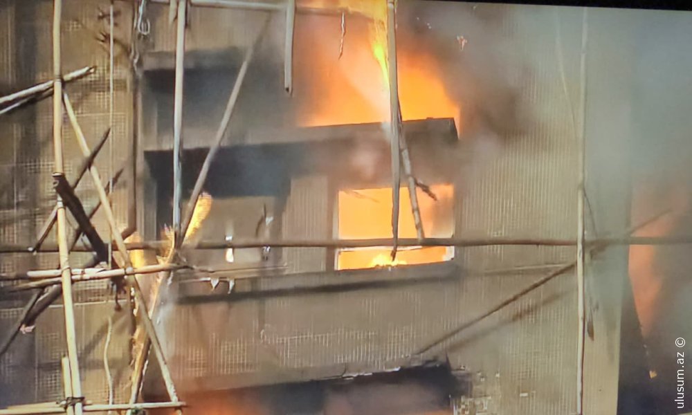 Honkonqun Tay Po rayonunda yanğın   VİDEO