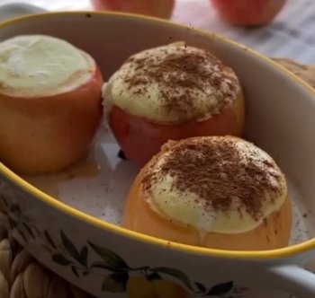 Pendirlə Bişmiş Alma