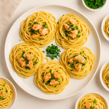 1 ədəd fileylə 5 porsiyalı makaron yeməyi