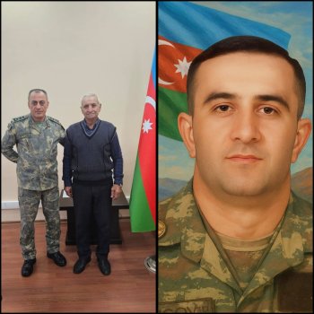 Hikmət Mirzəyev əfsanəvi kəşfiyyatçı Mühüd Orucovun atasını qəbul edib