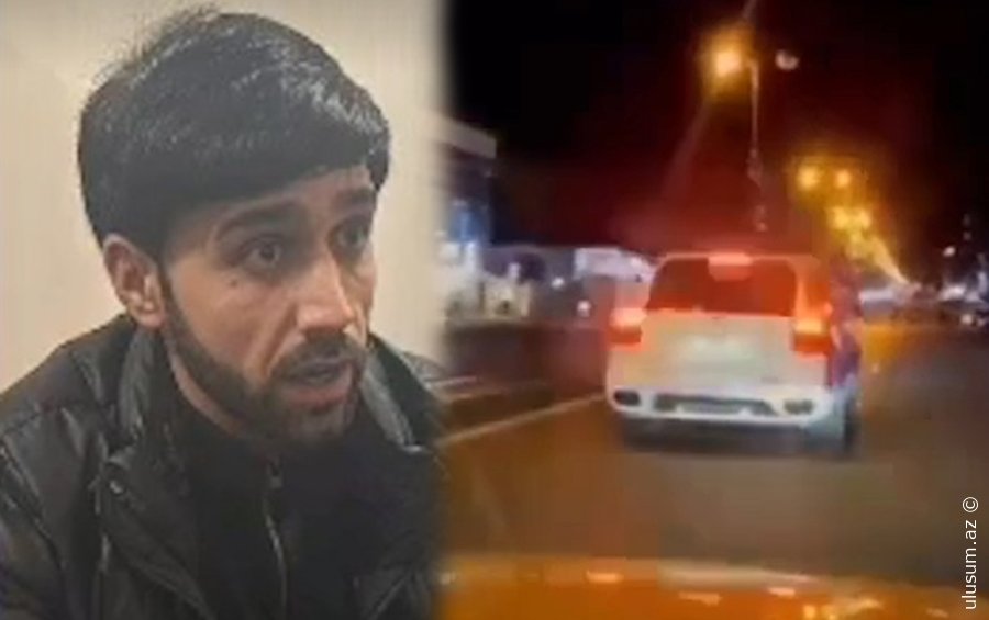 "Porsche" ilə avtoxuliqanlıq edən sürücü həbs edildi
