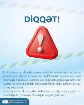 istifadəyə yararsız olan döyüş sursatları məhv ediləcək