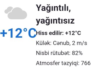 Bu gün hava necə olacaq?