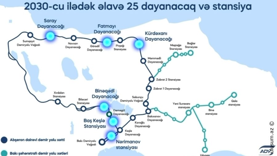 Bakı və ətrafında dəmir yolu şəbəkəsi genişlənir    VİDEO