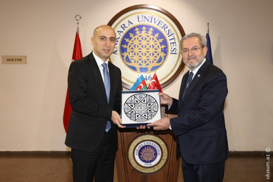 Elm və təhsil naziri Türkiyənin Ali Təhsil Şurasının sədri ilə görüşüb